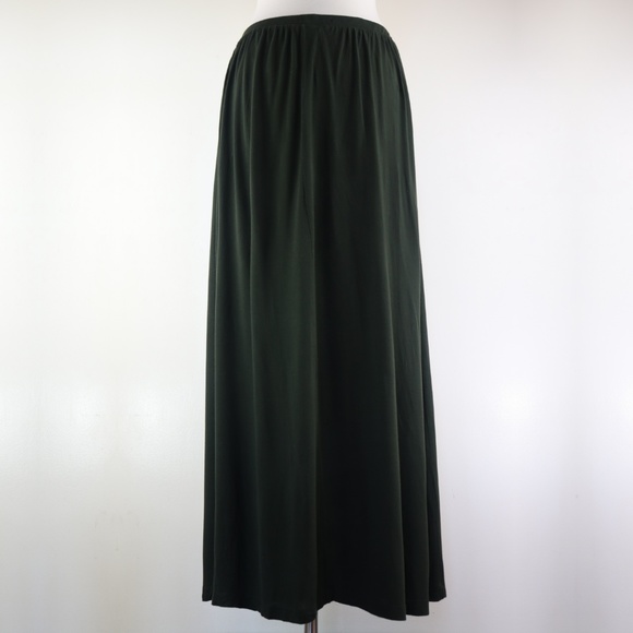H&M Forest Green Maxi A-line L Skirt - Picture 3 of 6